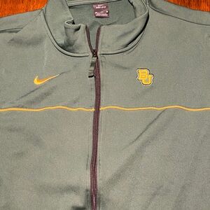 Nike Green and Yellow Baylor University warmup Jacket